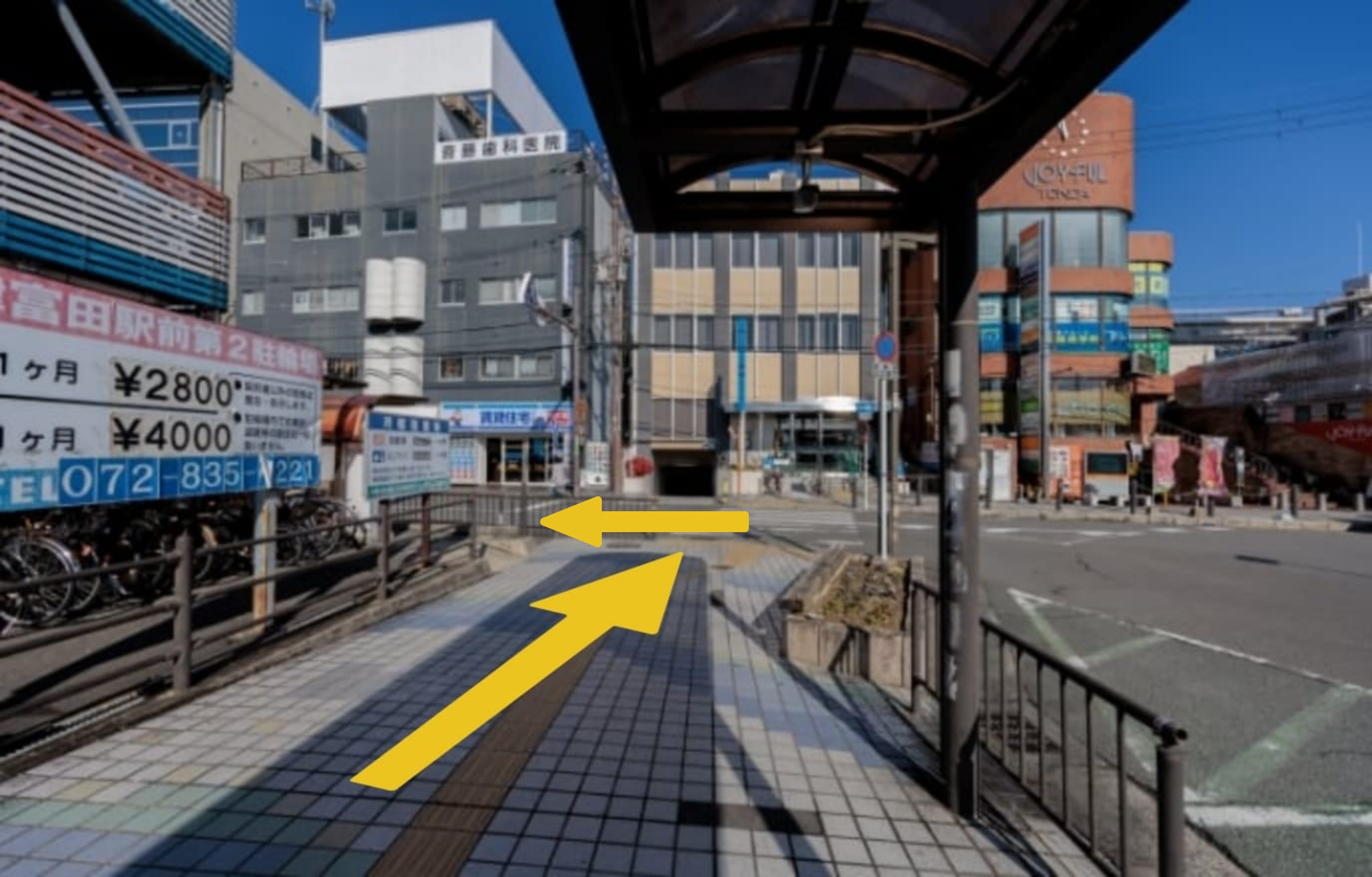 バス乗り場までの経路