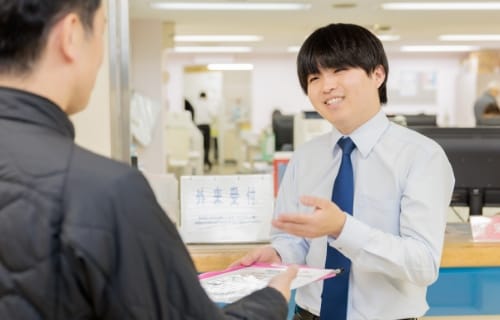 初診受付の様子